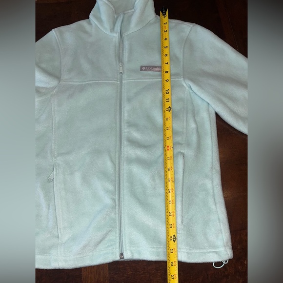 Columbia Benton Springs Full Zip Fleece Jacket Women’s XS Mint Blue Small Spot - Picture 12 of 12